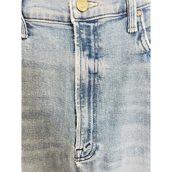 Mother Women’s High Waisted Rider Ankle Fray Jeans in Fish Out of Water Size 32 - Picture 2 of 16